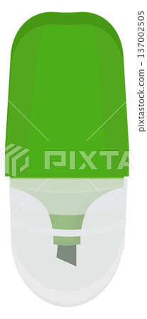 Green highlighter icon. Office supply. Stationery tool Green highlighter icon. Office supply. Stationery tool 137002505