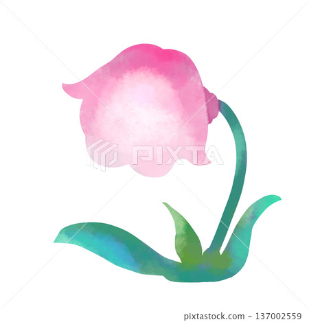 Watercolor pink flower lamp Watercolor pink flower lamp 137002559