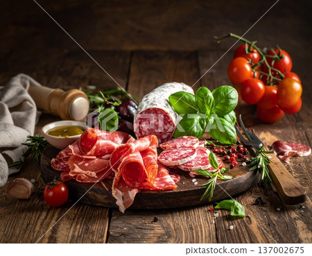 raw meat with vegetables raw meat with vegetables 137002675