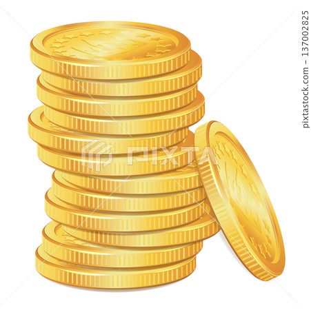 Stack of Gold Coins Stack of Gold Coins 137002825