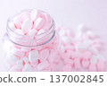 Cherry blossom petal shaped marshmallows 137002845