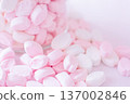 Cherry blossom petal shaped marshmallows 137002846