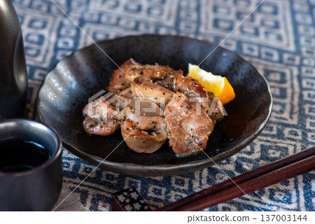 Sand on a plate 137003144