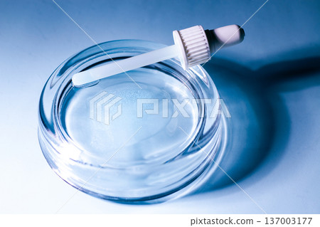 Copper peptides GHK-Cu skin repairing molecules boost collagen and elastin. Anti-aging and antioxidant care for skin 137003177