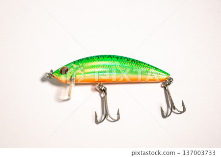 Special different colorful fishing tackles. Preparing for fishing Special different colorful fishing tackles. Preparing for fishing 137003733