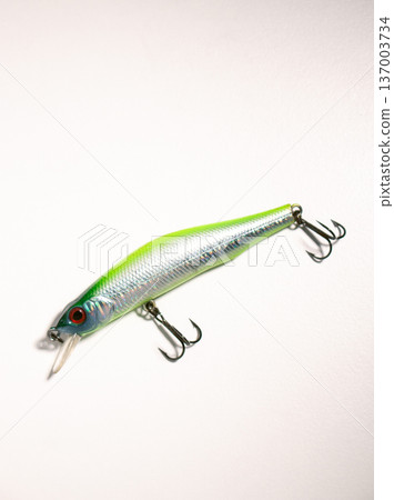 Fishing accessories bobbers, hooks, tackles, baits isolated on white background. Image for shop for fisherman. Close up Fishing accessories bobbers, hooks, tackles, baits isolated on white background. Image for shop for fisherman. Close up 137003734