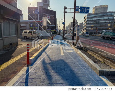 Scenery with bicycle lanes Scenery with bicycle lanes 137003873