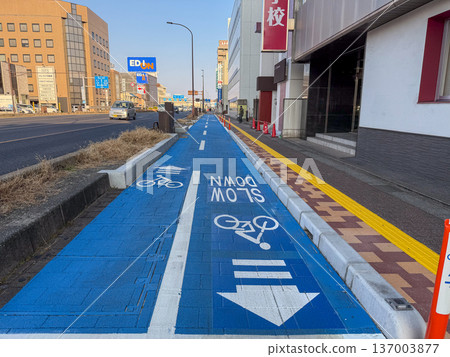 Scenery with bicycle lanes Scenery with bicycle lanes 137003877