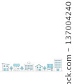 Simple cityscape illustration banner background vertical 137004240