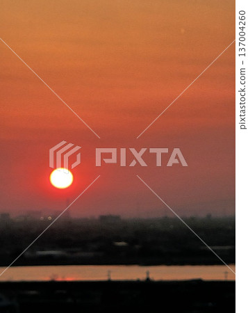 Dusk Orange Sun 137004260