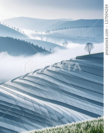 landscape with tea plantations 137004284