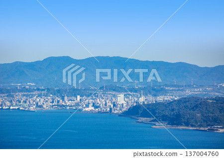 Beppu Bay and Oita cityscape Beppu Bay and Oita cityscape 137004760