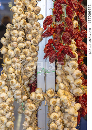 Dried Garlic and Peppers Dried Garlic and Peppers 137006421