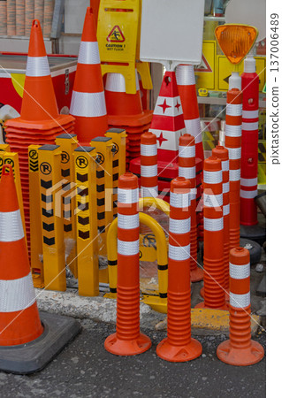 Parking Posts Traffic Cones Parking Posts Traffic Cones 137006489