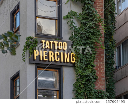 Tattoo Piercing Sign Tattoo Piercing Sign 137006493