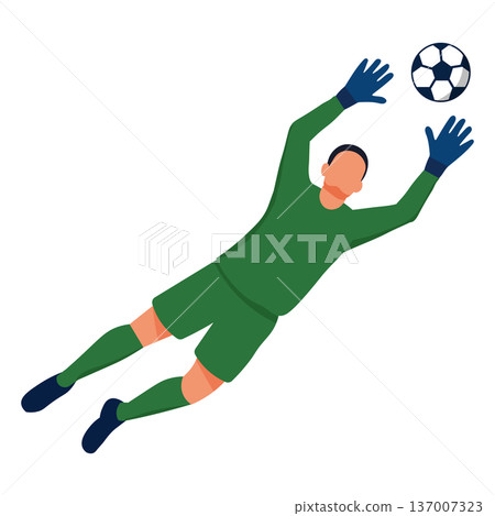 Soccer Defender Blocking the Ball in Intense Match Soccer Defender Blocking the Ball in Intense Match 137007323