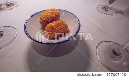 Fried Croquette Spanish Tapa, Spain 137007428