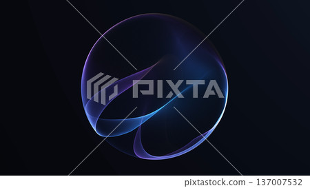 Minimal glowing gradient energy orb with smooth flowing light waves on dark background. Clean futuristic abstract sphere with soft luminous digital texture. Minimal glowing gradient energy orb with smooth flowing light waves on dark background. Clean futuristic abstract sphere with soft luminous digital texture. 137007532