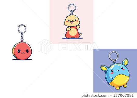 Vsai cute cartoon character keychains collection with colorful charms Vsai cute cartoon character keychains collection with colorful charms 137007881