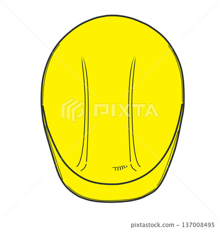 Yellow construction helmet plane (transparent background, single item) Yellow construction helmet plane (transparent background, single item) 137008495