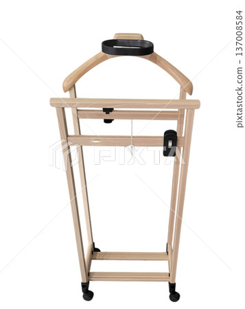 Wooden valet stand for organizing clothes and accessories 137008584