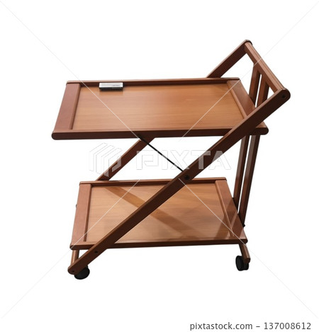 Wooden serving cart providing mobile storage and utility Wooden serving cart providing mobile storage and utility 137008612