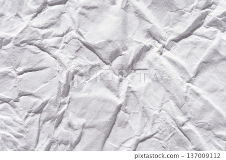 White crumpled paper texture with wrinkles for design background and creative textural concepts 137009112