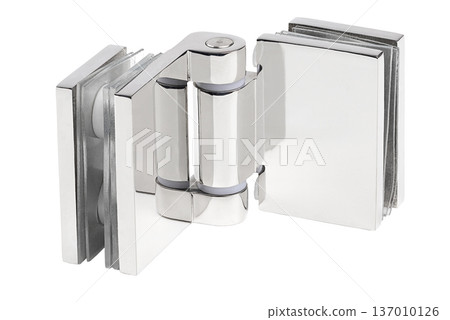 Elegant chrome door hinge with sleek design for modern interiors and stylish applications 137010126