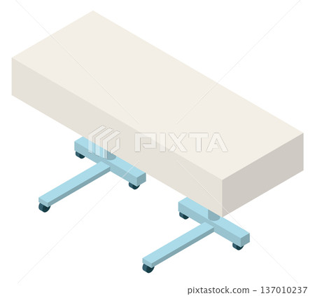 Medical bed isometric icon. Hospital patient seat 137010237