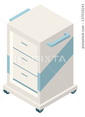Anesthesia trolley. Medical surgery room equipment icon 137010241