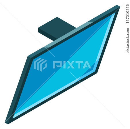 Wall display. Patient health monitoring isometric icon Wall display. Patient health monitoring isometric icon 137010256