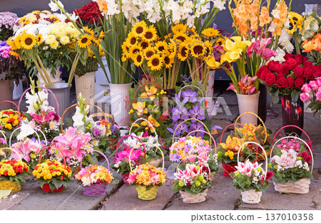 Small flower shop in city Small flower shop in city 137010358