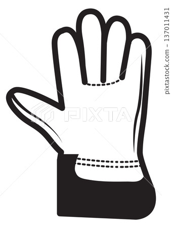 Protection glove. Hand safety equipment black icon Protection glove. Hand safety equipment black icon 137011431