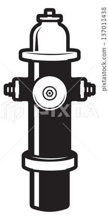 Fire hydrant black icon. Water city street element Fire hydrant black icon. Water city street element 137011438