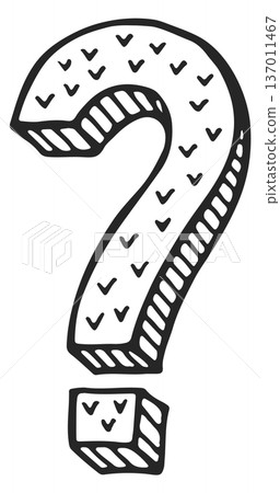 Decorative faq symbol in doodle ink drawing style Decorative faq symbol in doodle ink drawing style 137011467