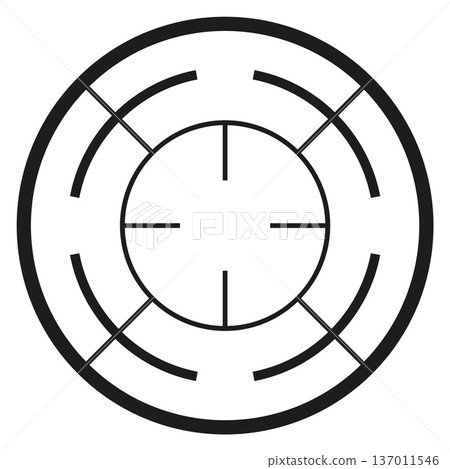 Military aim mark. Shooting target black icon Military aim mark. Shooting target black icon 137011546