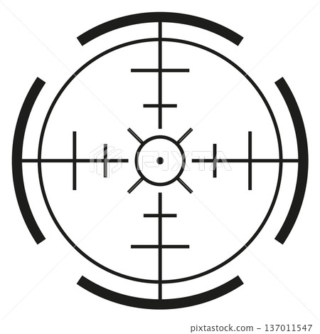 Target cross mark. Black round cursor element Target cross mark. Black round cursor element 137011547