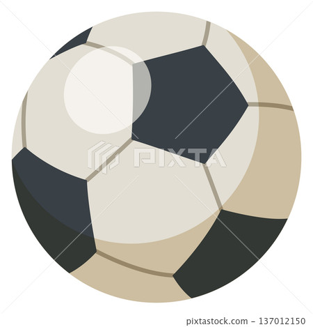 Soccer ball cartoon icon. Football symbol. Goal sign 137012150