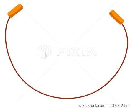 Skipping rope cartoon icon. Jumping exercise equipment Skipping rope cartoon icon. Jumping exercise equipment 137012153