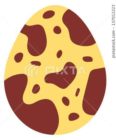 Quail egg cartoon icon. Spring holiday decoration 137012223