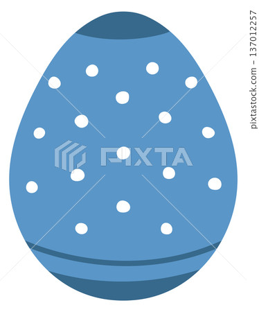 Polka dot pattern on easter egg decorative ornament Polka dot pattern on easter egg decorative ornament 137012257