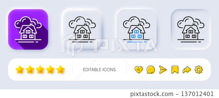 Building line icon. Neumorphic, Flat shadow, 3d buttons. House architecture sign. Real estate property symbol. Line building icon. Social media icons. Vector Building line icon. Neumorphic, Flat shadow, 3d buttons. House architecture sign. Real estate property symbol. Line building icon. Social media icons. Vector 137012401