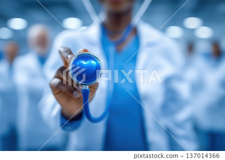 Healthcare Professionals Focused on Patient Care in a Clinical Setting With Stethoscope Healthcare Professionals Focused on Patient Care in a Clinical Setting With Stethoscope 137014366