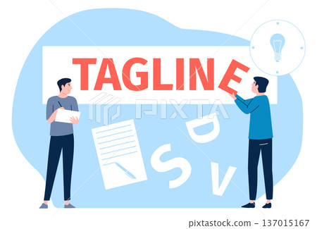 Tagline and brand name concept. Identity guidelines product development Tagline and brand name concept. Identity guidelines product development 137015167