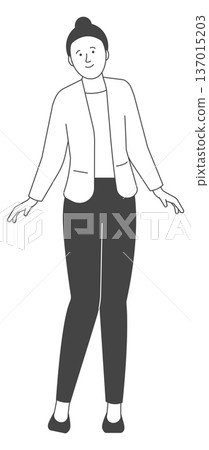 Smiling woman in positive mood. Adorable young person Smiling woman in positive mood. Adorable young person 137015203