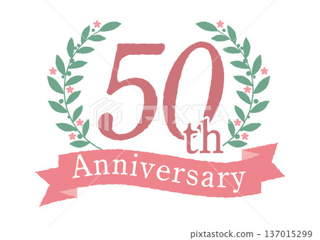 Cute laurel 50th anniversary icon Cute laurel 50th anniversary icon 137015299