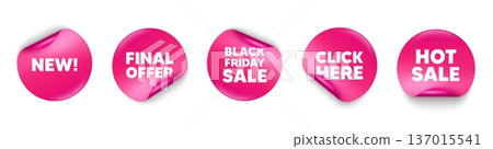 Arrivals sticker tag. Click here, Black friday paper price banners. New tag. Special offer sign. New arrival symbol. Hot sale sticker. Promo banners. Vector Arrivals sticker tag. Click here, Black friday paper price banners. New tag. Special offer sign. New arrival symbol. Hot sale sticker. Promo banners. Vector 137015541