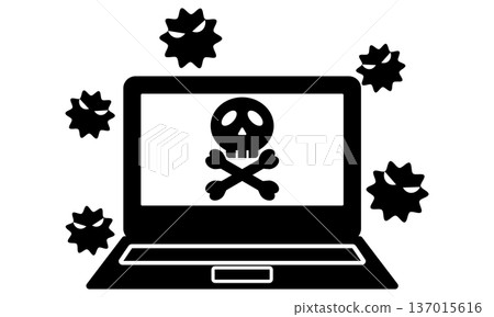 Computer virus infection pictogram 137015616