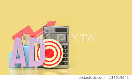 Digital Advertising Metrics and Sales Growth Concept 3d render. Digital Advertising Metrics and Sales Growth Concept 3d render. 137015641