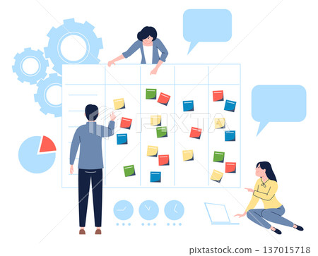 Scrum board for business process task strategy framework Scrum board for business process task strategy framework 137015718